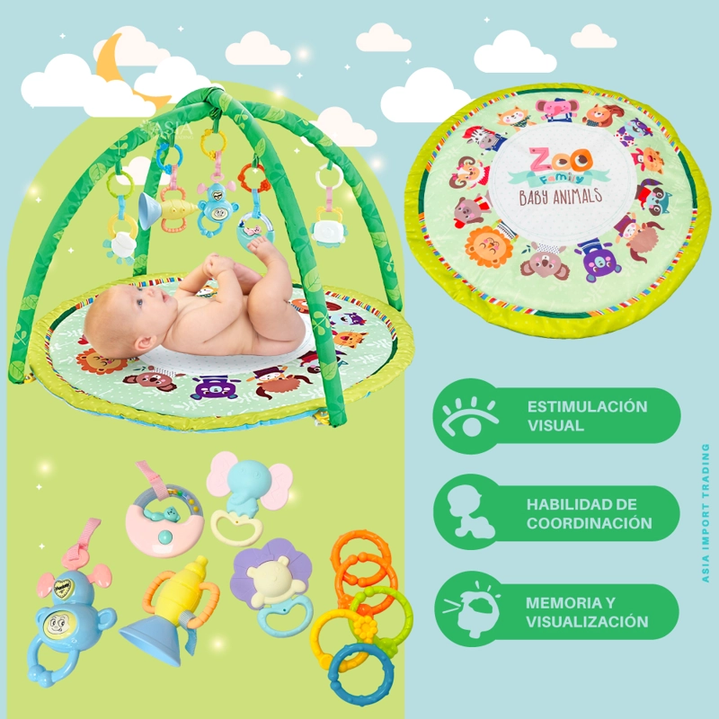 CENTRO ACTIVIDADES KIDSTAR BABY ZOO VERDE CON 2 ARCOS - 2