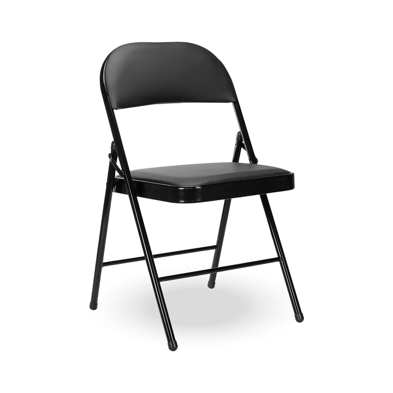 SILLA PLEGABLE NEGRA ACOLCHADA - 1