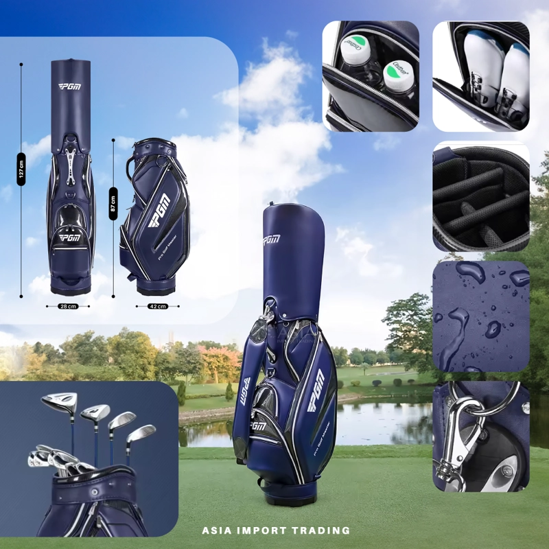 BOLSO PWRFITNESS TEXTIL AZUL PARA PALOS GOLF QB108 - 2