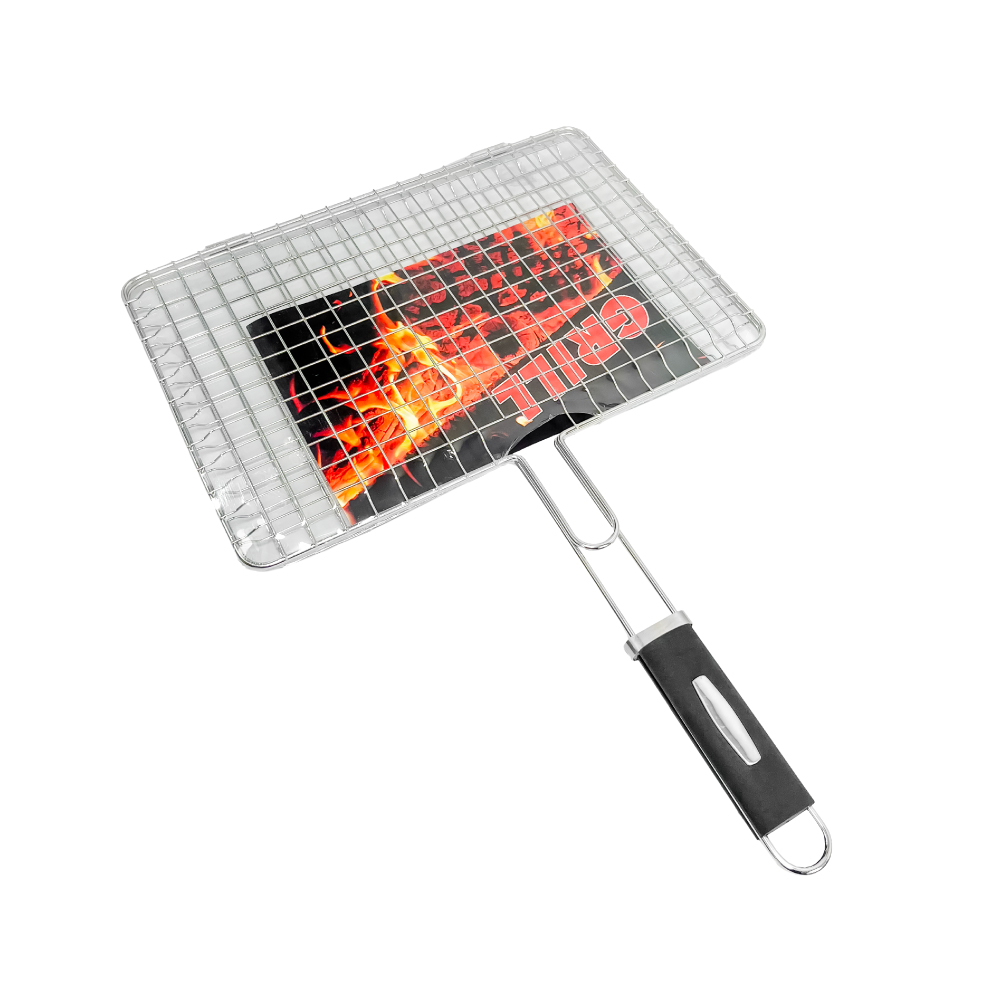 REJILLA PARRILLERA DOBLE CON MANGO ANTIDESLIZANTE DUOGRILL LOCK - 1