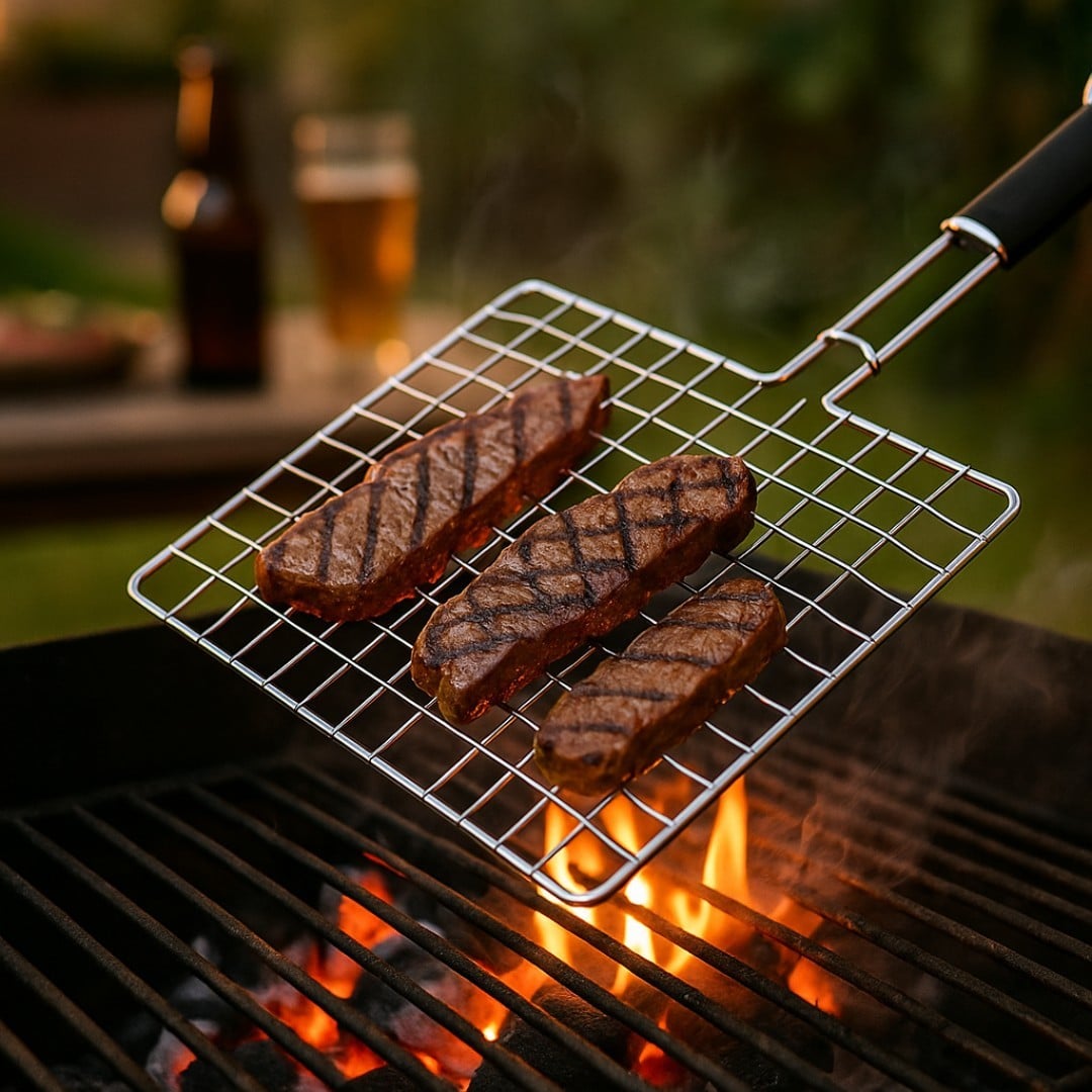 REJILLA PARRILLERA FLIP-GRILL PRO CON MANGO ANTIDESLIZANTE - 3