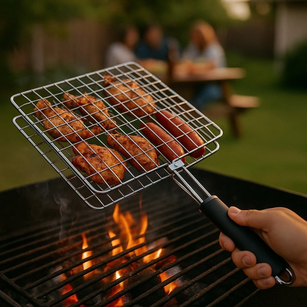REJILLA PARRILLERA FLIP-GRILL PRO CON MANGO ANTIDESLIZANTE - 4