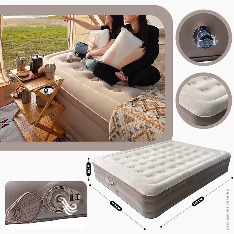 CAMA INFLABLE HOME&DESIGN 40 CM X 43 CM 2 PLAZAS CON INFLADOR INCORPORADO - 2