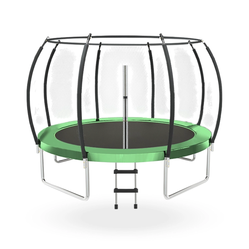CAMA ELASTICA CON MALLA Y ESCALERA 4.26MT 14FT VERDE - 1