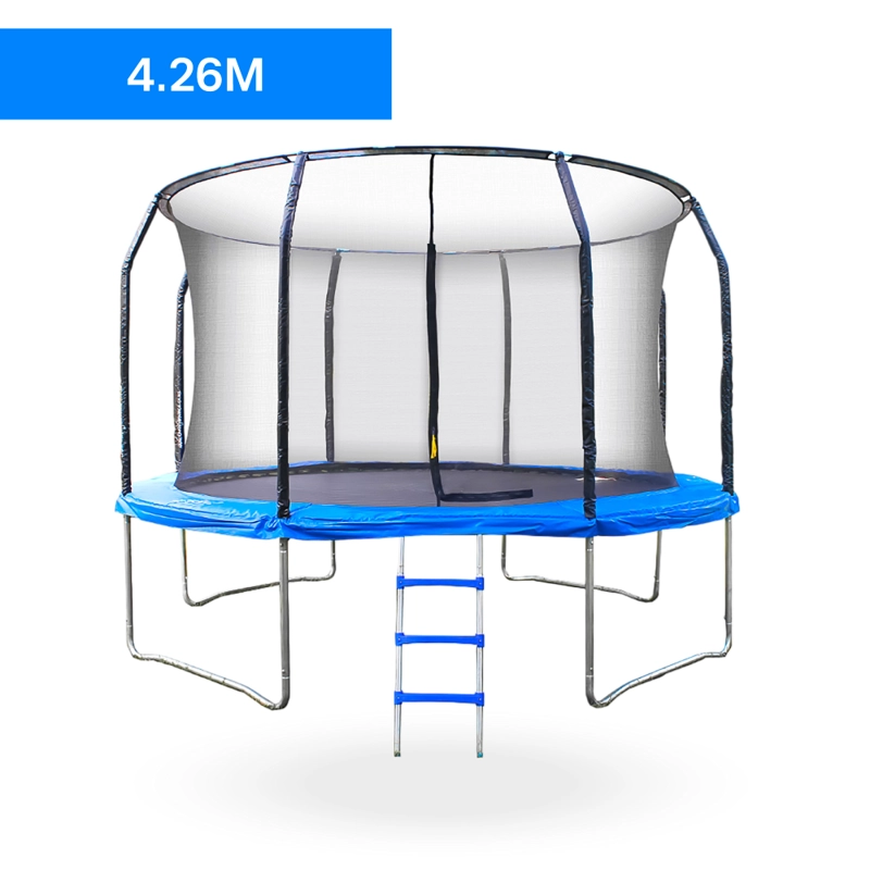 CAMA ELASTICA CON MALLA Y ESCALERA 4.26MT 14FT AZUL - 2