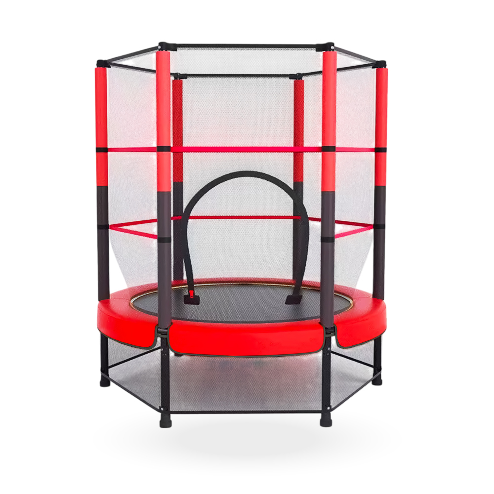 CAMA ELASTICA PWRFITNESS PARA NIÑOS CON RED 140 CMS - 1