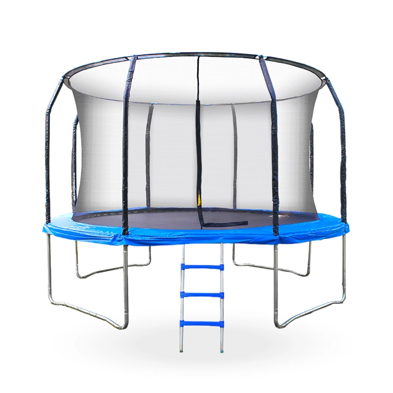 CAMA ELASTICA CON MALLA Y ESCALERA 4.88MT 16FT AZUL - 1