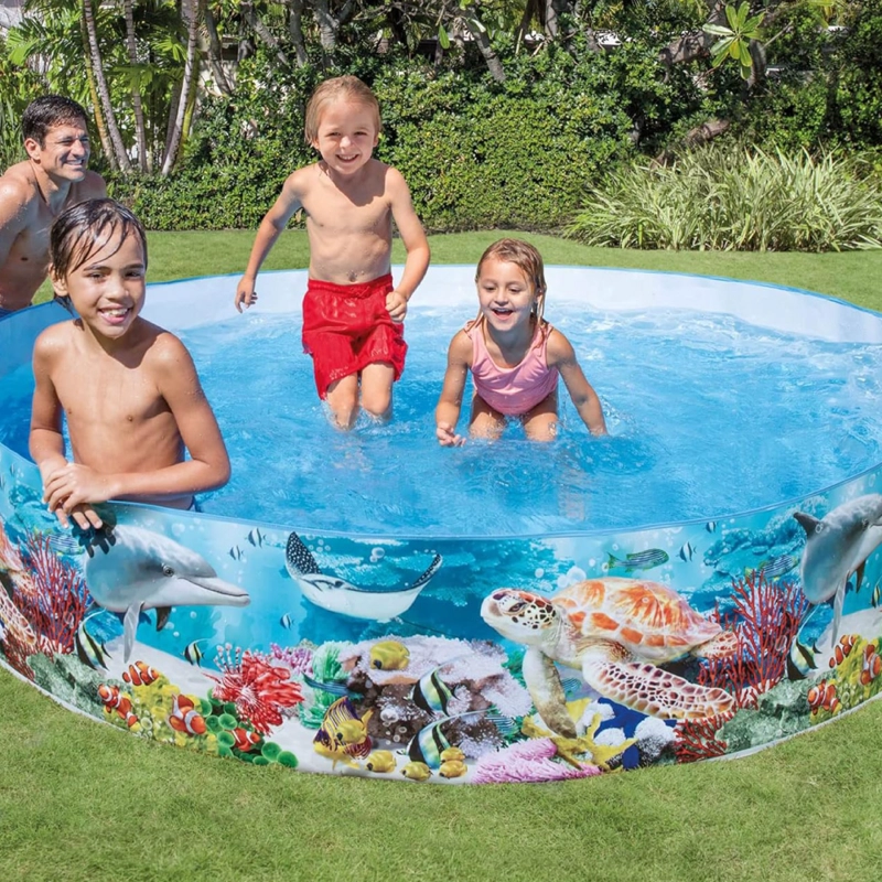 PISCINA INTEX PARA NIÑOS DEEP BLUE SEA SNAPSET 2.44 X 0.46M 2040 LT - 2