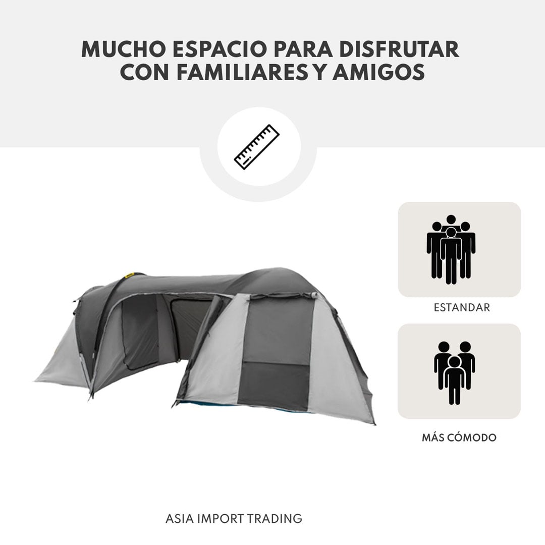 CARPA AUTOARMABLE 6 PERSONAS CON PROTECCION UV - 3