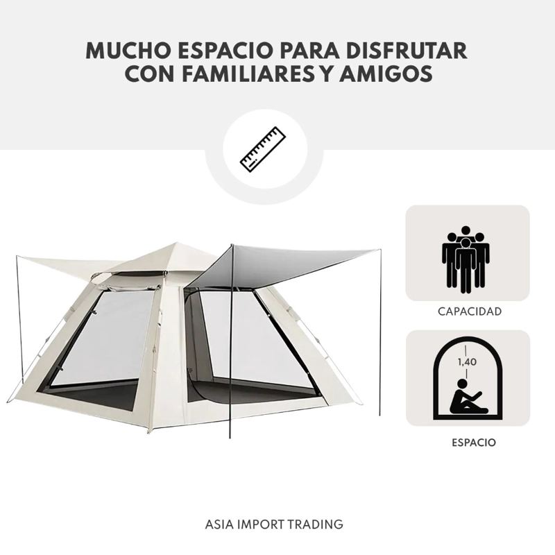 CARPA AUTOMATICA 4 PERSONAS 215X215X140CM UU2018 - 3
