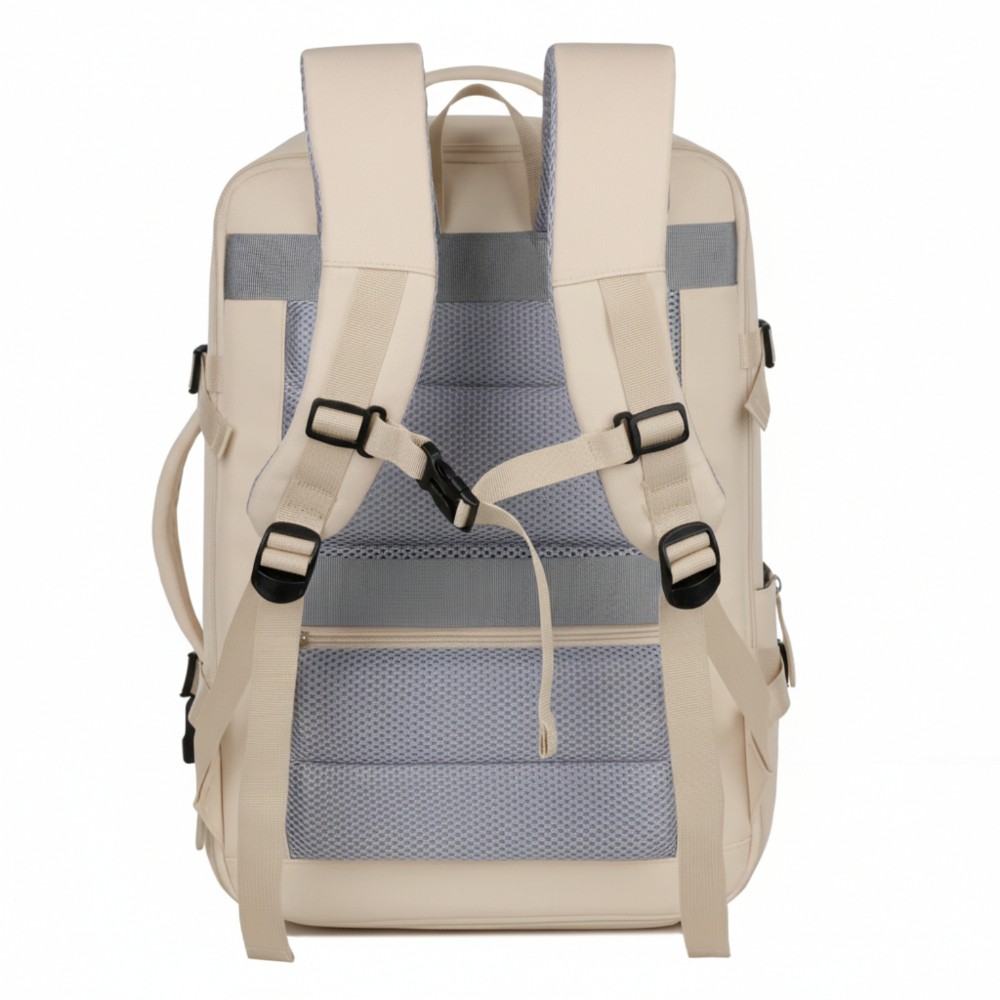 MOCHILA DE VIAJE EXPANDIBLE COLOR BEIGE - 3