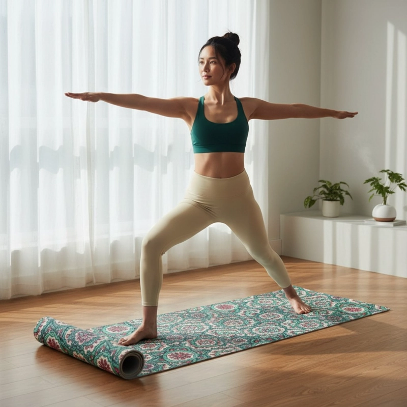 MAT DE YOGA  6 MM TEXTURADO ANTIDESLIZANTE PARA ENTRENAMIENTO DISEÑO 6 - 2