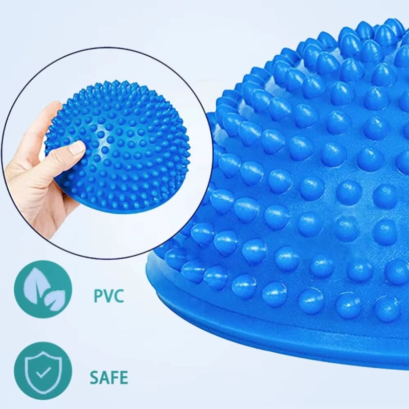 MINI BOSU ERIZO SENSORIAL 16 CM PARA ENTRENAMIENTO Y ESTABILIDAD AZUL - 3