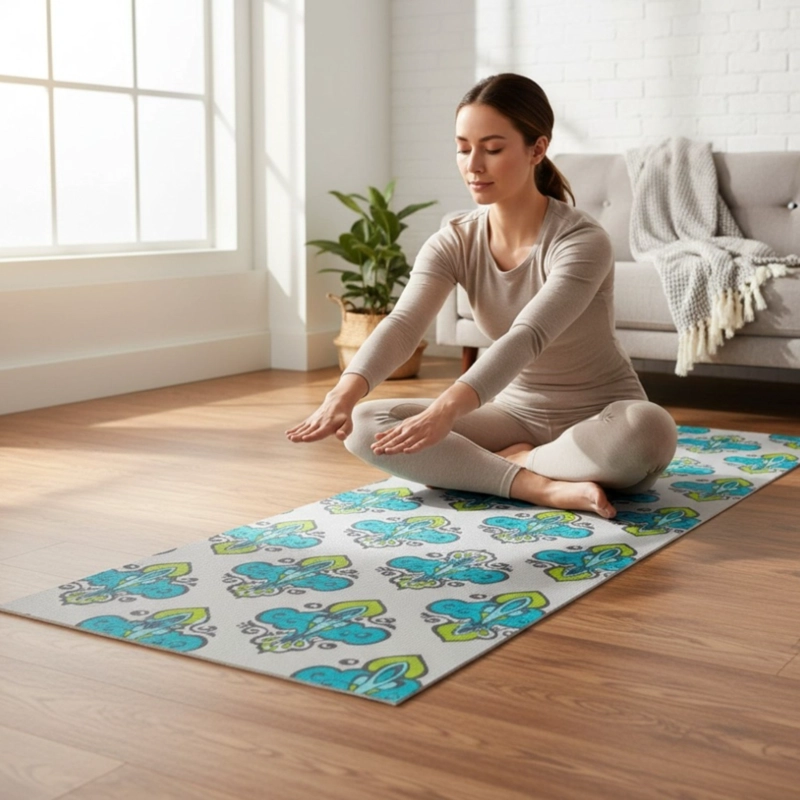 MAT DE YOGA  6 MM TEXTURADO ANTIDESLIZANTE PARA ENTRENAMIENTO DISEÑO 2 - 3
