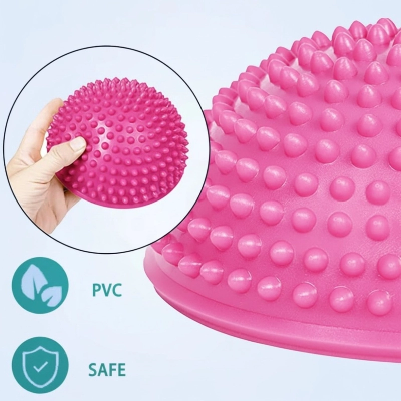 MINI BOSU ERIZO SENSORIAL 16 CM PARA ENTRENAMIENTO Y ESTABILIDAD ROSADO - 3