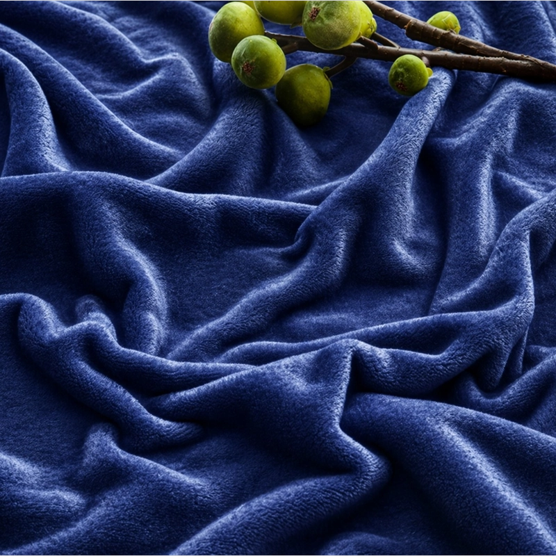 MANTA POLAR PLUSH AZUL 200X230 CM SUAVE PARA CAMA Y SOFA - 3