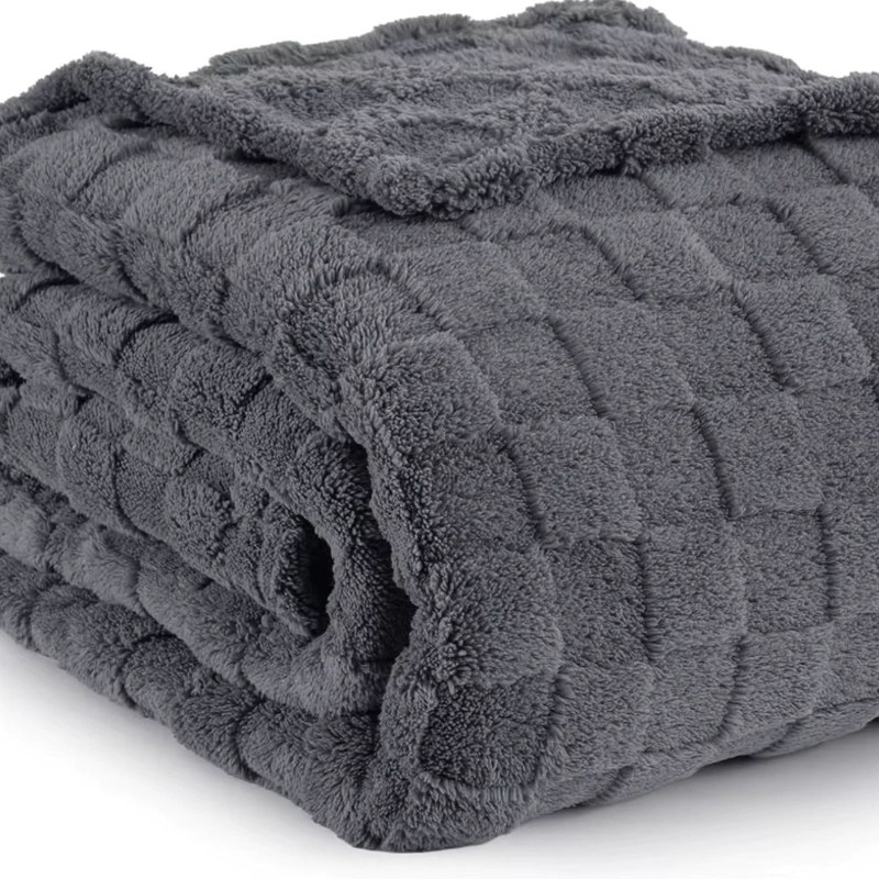 MANTA CHIPORRO TEXTURIZADA GRIS 200X230 CM - 3