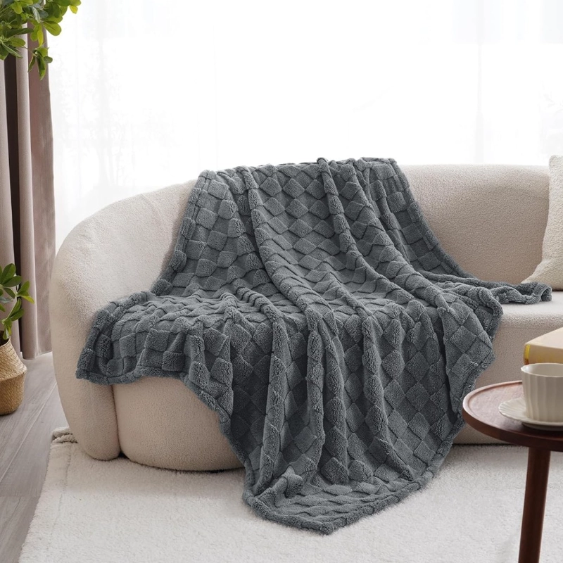 MANTA CHIPORRO TEXTURIZADA GRIS 200X230 CM - 4