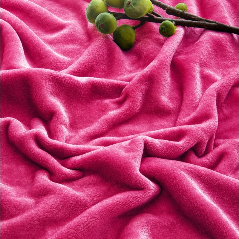 MANTA POLAR PLUSH FUCSIA 200X230 CM SUAVE PARA CAMA Y SOFA - 3