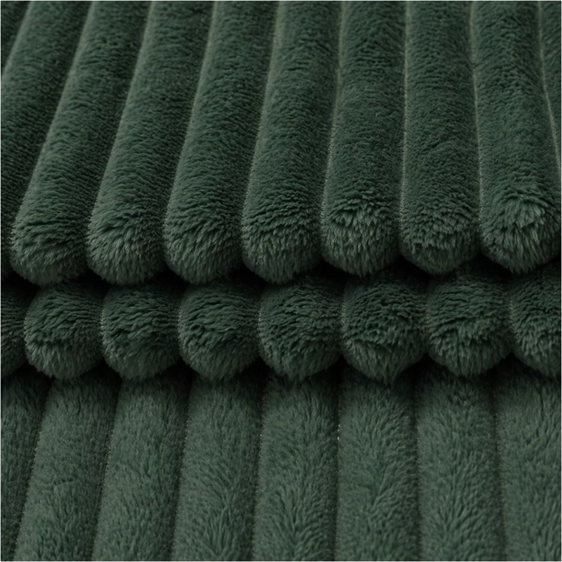 MANTA POLAR ACANALADA PURPLES VERDE OSCURO 200X230 CM - 3