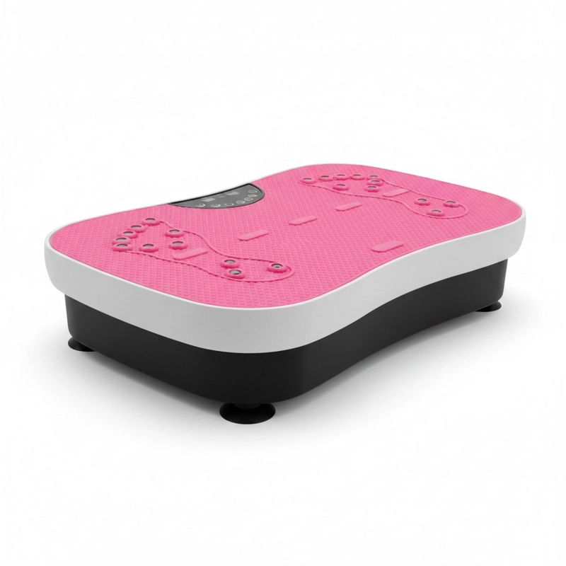 PLATAFORMA VIBRATORIA FITNESS ROSADA CON CONTROL REMOTO Y BANDAS ELASTICAS - 2