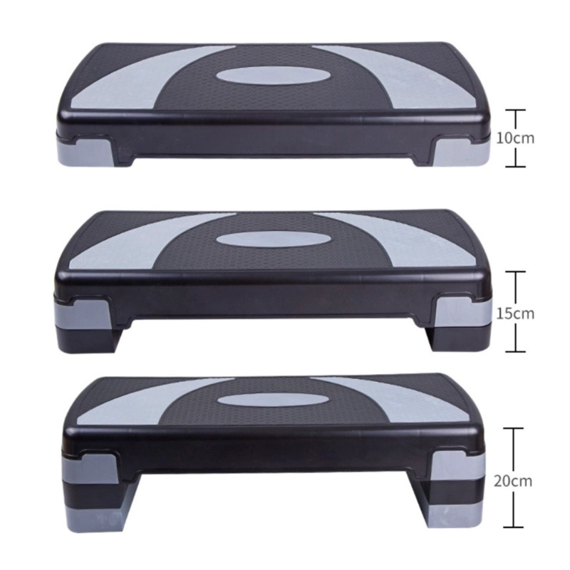 STEP AEROBICO AJUSTABLE 3 ALTURAS PWRFITNESS 80X31 CM ANTIDESLIZANTE NEGRO/GRIS - 3