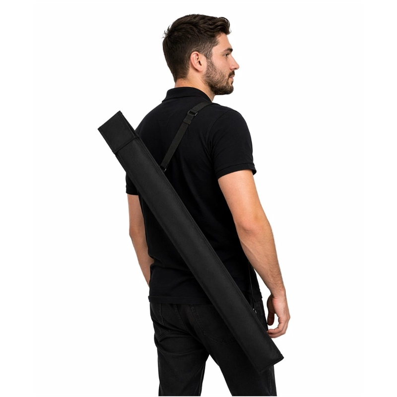 FUNDA PORTA TACO DE BILLAR NEGRA CON CORREA AJUSTABLE Y PROTECCION PARA TRANSPORTE - 5