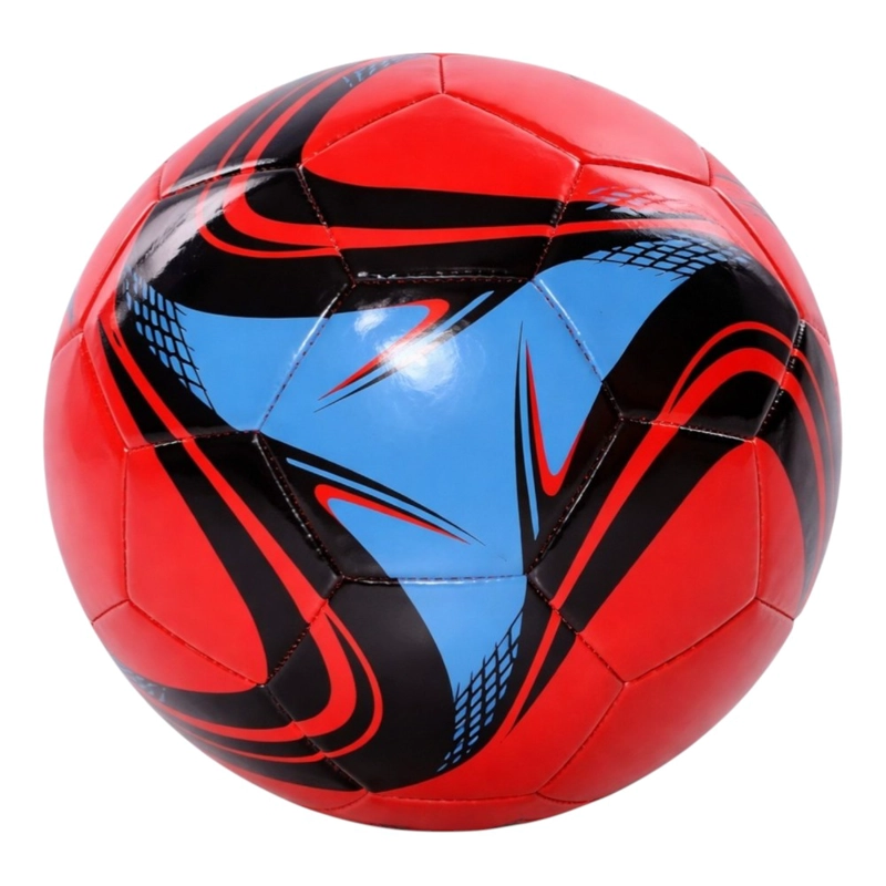 PELOTA DE FUTBOL N°5 ROJO AZUL NEGRO RESISTENTE PARA ENTRENAMIENTO Y RECREACION - 1