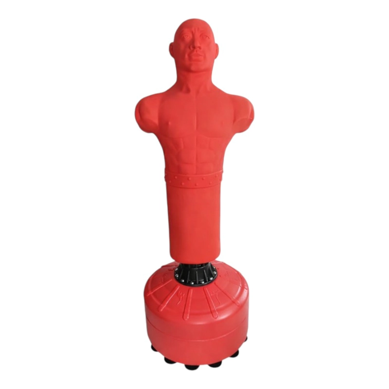 SACO DE BOXEO CON BASE PWRFITNESS MANIQUI DE ENTRENAMIENTO 175 CM ROJO - 1