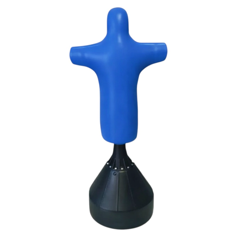 SACO DE BOXEO DE PIE PWRFITNESS MUÑECO ENTRENAMIENTO 175 CM AZUL - 1