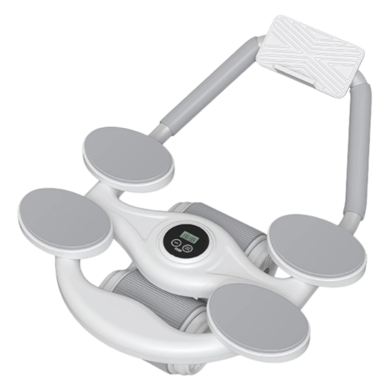MAQUINA ABDOMINAL MULTIFUNCION PWRFITNESS CON RODILLOS, APOYA CODOS Y SOPORTE PARA CELULAR - 1