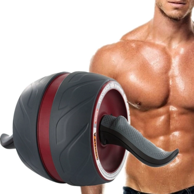 RUEDA ABDOMINAL DOBLE PWRFITNESS CON MANGOS ANTIDESLIZANTES NEGRO - 2
