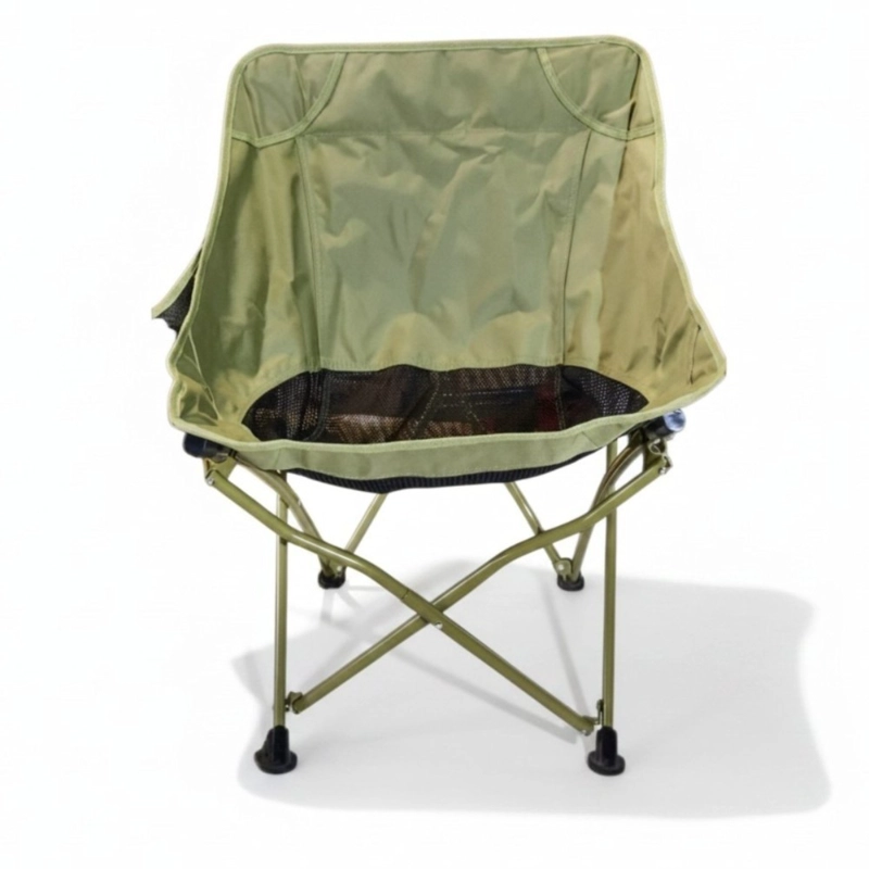SILLA PLEGABLE CAMPING PWRFITNESS VERDE CON BOLSO DE TRANSPORTE Y BOLSILLO LATERAL - 2