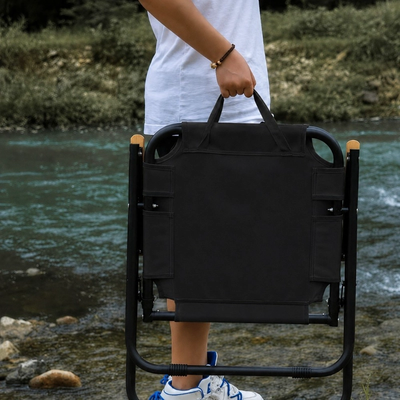 SILLA PLEGABLE OUTDOOR PWRFITNESS NEGRA PARA CAMPING PLAYA TERRAZA Y PICNIC - 3