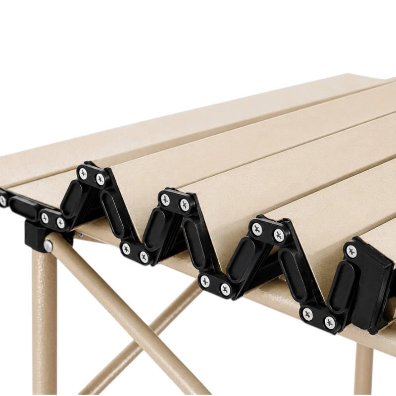 MESA PLEGABLE CAMPING PWRFITNESS BEIGE PORTATIL TIPO ROLL TOP - 4