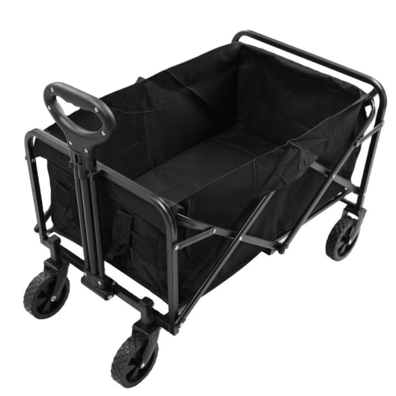 CARRO PLEGABLE PWRFITNESS NEGRO 89X75X49 CM MULTIUSO CON RUEDAS Y MANGO - 3