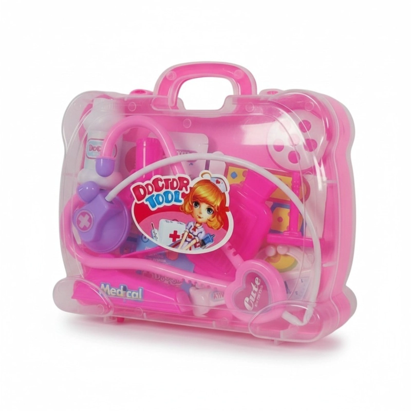 SET DE DOCTORA INFANTIL KIDSTAR ROSADO MALETIN PORTATIL CON ACCESORIOS ME DICOS - 1