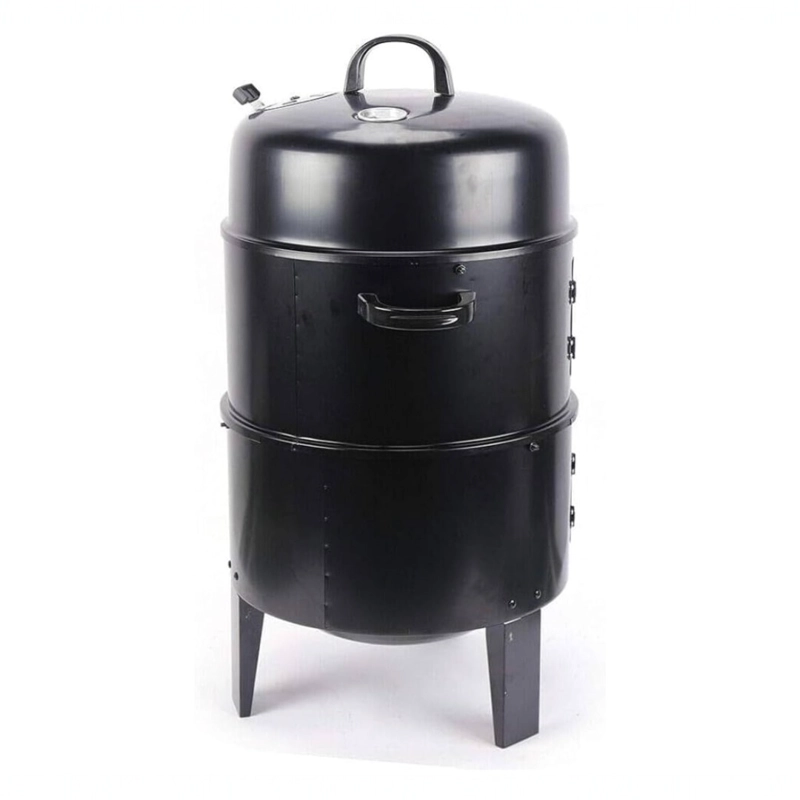 AHUMADOR VERTICAL A CARBON HOME&DESIGN NEGRO 40 CM 2 NIVELES CON TERMOMETRO - 5