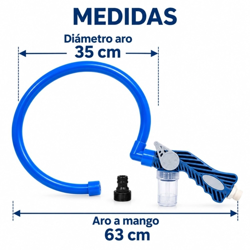 DUCHA PARA PERROS 360 AZUL LAVADOR MASCOTA CON DISPENSADOR - 2