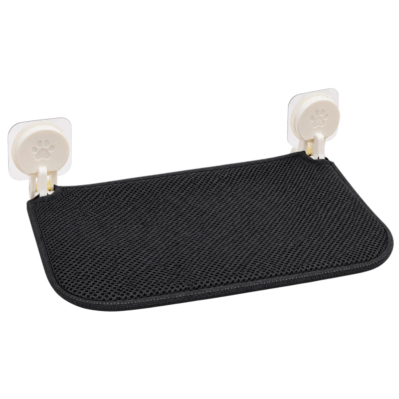 HAMACA PARA GATO HOME&DESIGN NEGRO CON VENTOSAS PARA VENTANA - 4
