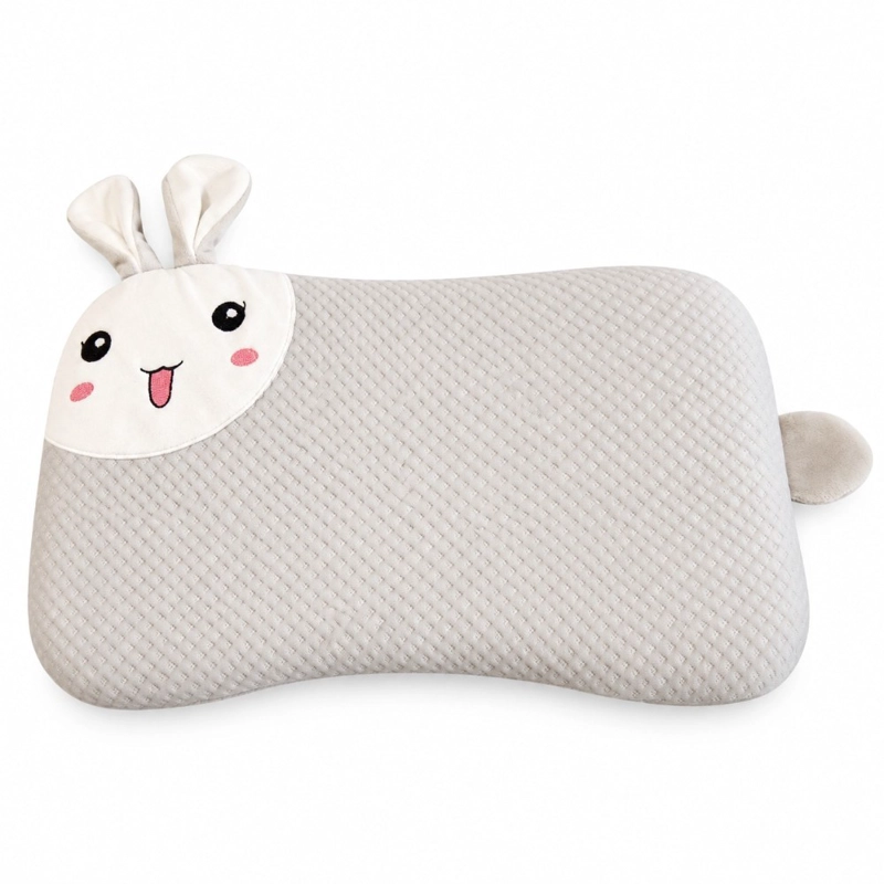 ALMOHADA INFANTIL DECODREAMS GRIS DISEÑO CONEJO CONTORNEADA 47 X 27 CM - 1