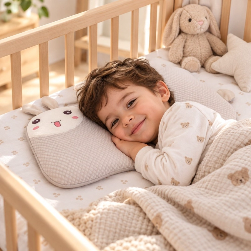 ALMOHADA INFANTIL DECODREAMS GRIS DISEÑO CONEJO CONTORNEADA 47 X 27 CM - 3