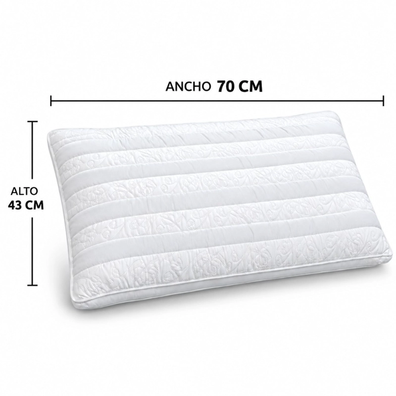 ALMOHADA DECODREAMS BLANCA 70 X 43 CM ALGODON CON FIBRA DE POLIE STER Y SEMILLAS DE CASIA - 2