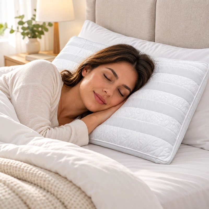 ALMOHADA DECODREAMS BLANCA 70 X 43 CM ALGODON CON FIBRA DE POLIE STER Y SEMILLAS DE CASIA - 3