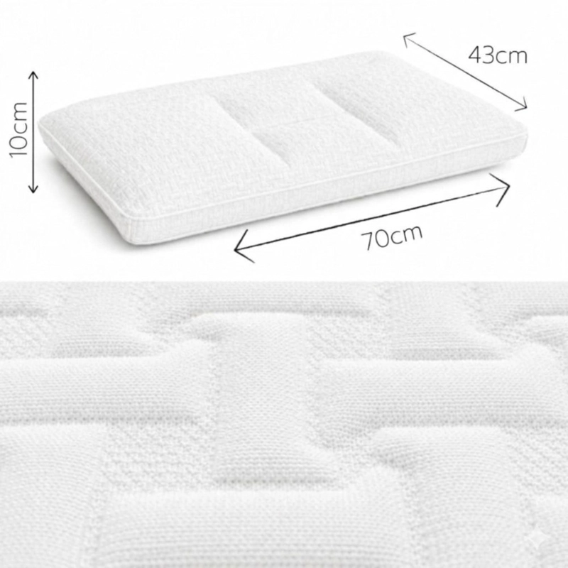 ALMOHADA DECODREAMS BLANCA 70X43 CM QUILT LAVABLE 100% POLIE STER - 2