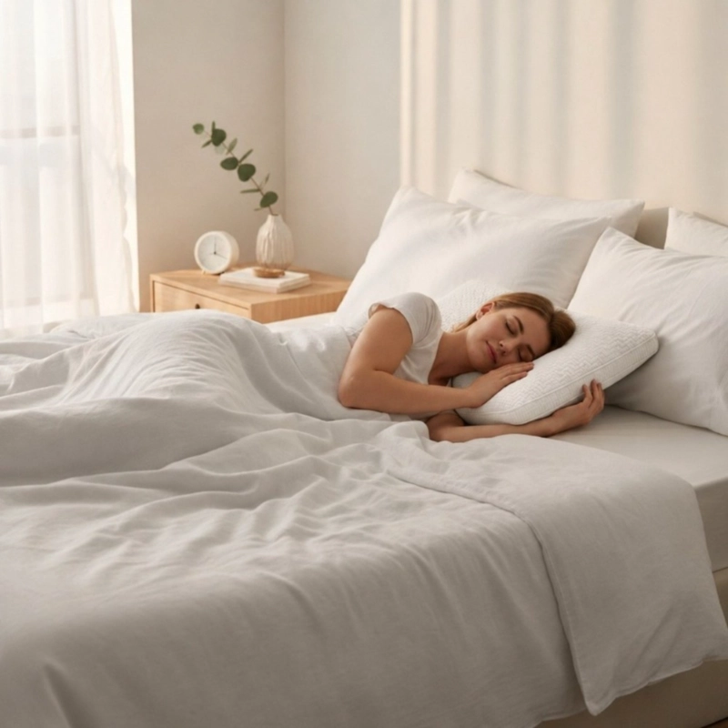ALMOHADA DECODREAMS BLANCA 70X43 CM QUILT LAVABLE 100% POLIE STER - 3