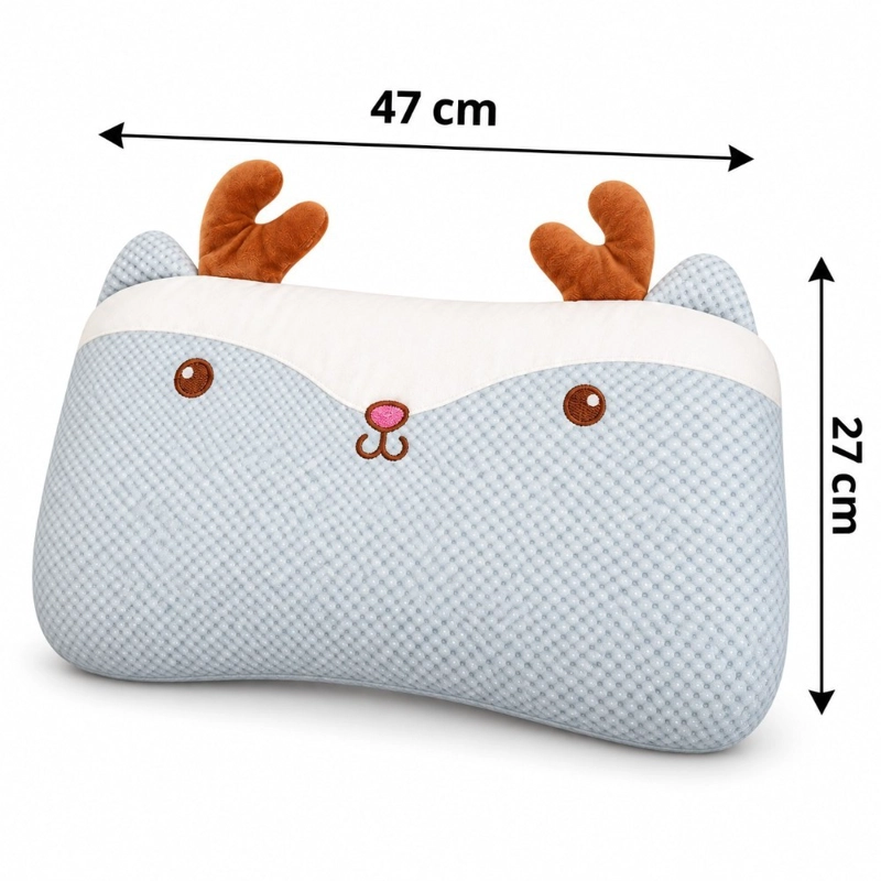 ALMOHADA INFANTIL NIÑOS DECODREAMS CELESTE DISEÑO RENO 48 X 28 CM - 2