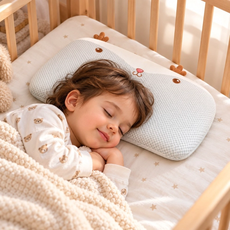 ALMOHADA INFANTIL NIÑOS DECODREAMS CELESTE DISEÑO RENO 48 X 28 CM - 3