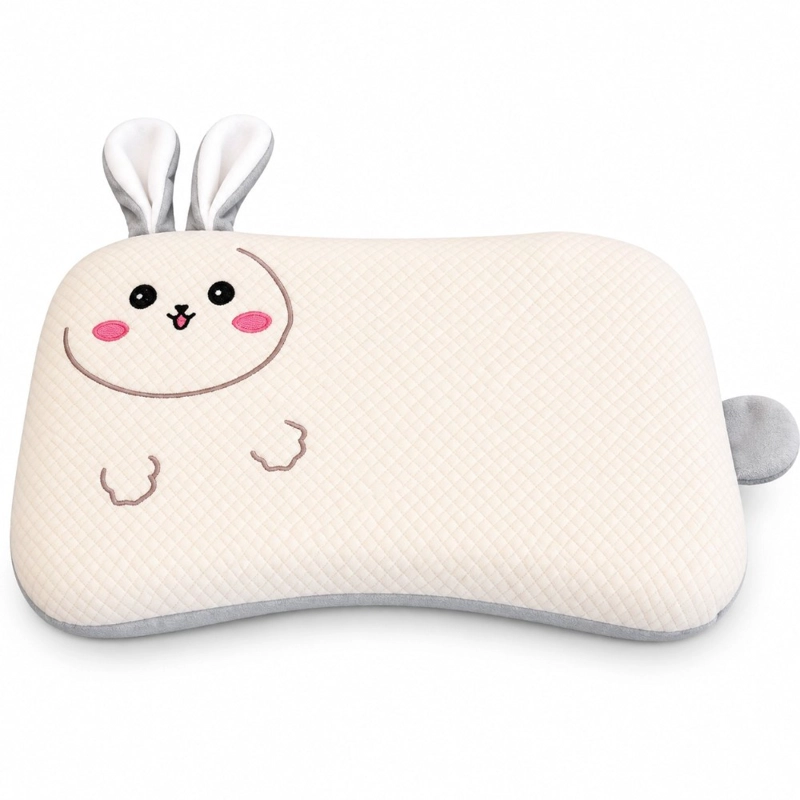 ALMOHADA INFANTIL DECODREAMS BLANCA DISEÑO CONEJO BORDADO 47 X 27 CM - 1