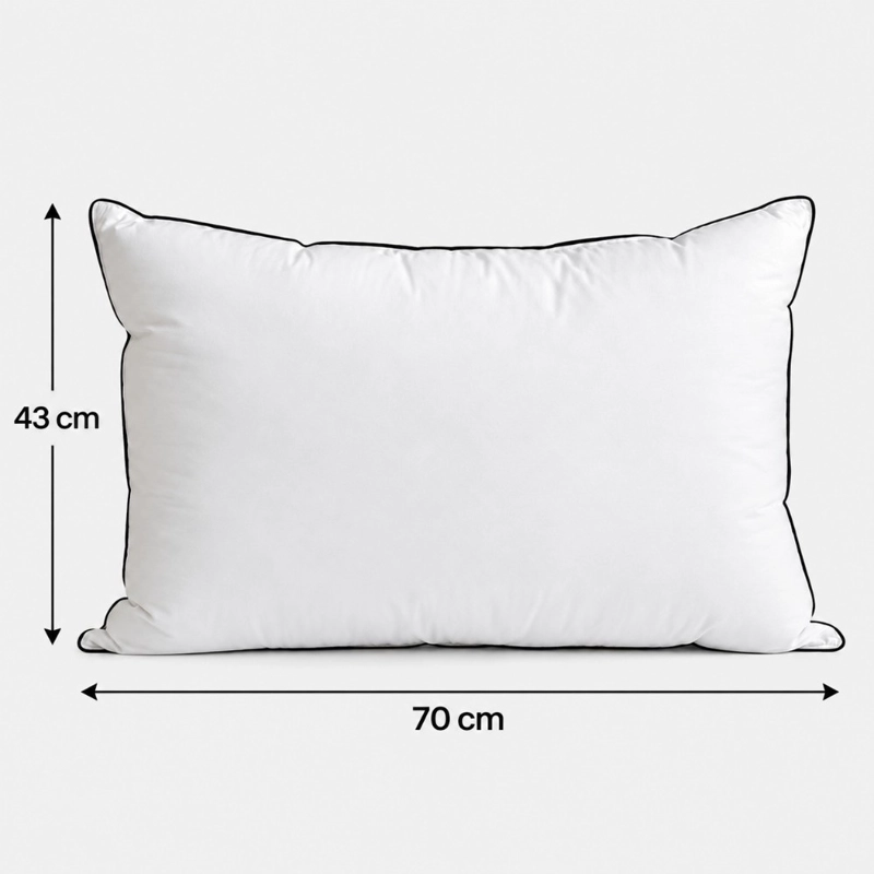 ALMOHADA DECODREAMS BLANCA 43 X 70 CM SUAVE Y LIVIANA - 2